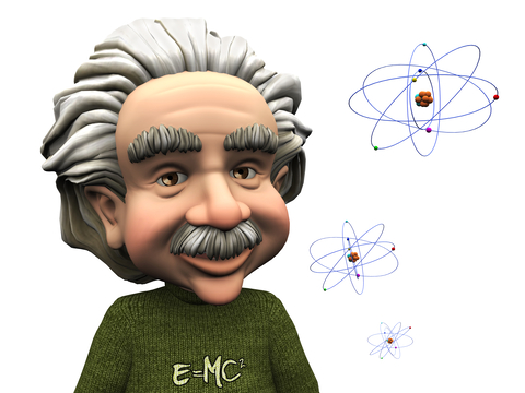 Cartoon Picture of Albert Einstein